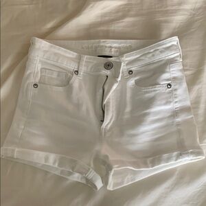 American Eagle Outfitters White Denim  Superstretch Super High Rise Shortie